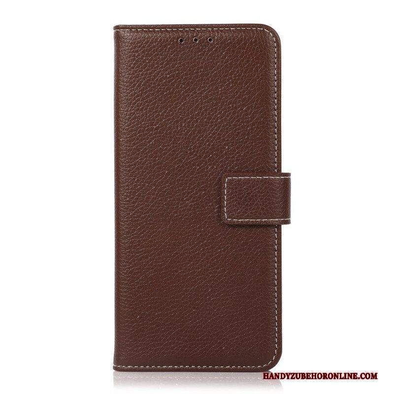 Custodia in pelle Xiaomi Redmi Note 10 5G Trama Di Litchi