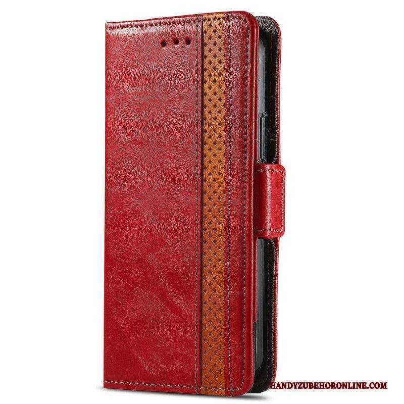 Custodia in pelle Xiaomi Redmi Note 11 / 11S Doppia Chiusura Bicolore