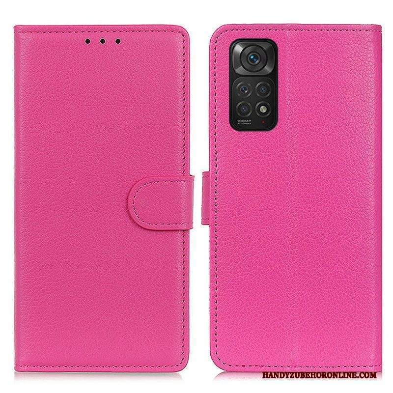 Custodia in pelle Xiaomi Redmi Note 11 / 11S Tradizionalmente Litchi