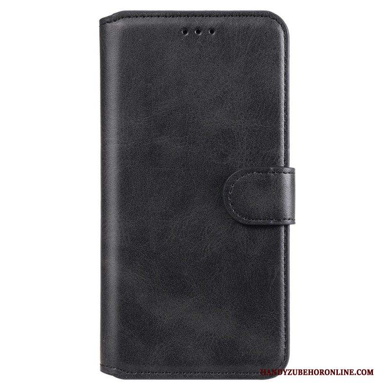 Custodia in pelle iPhone 14 Effetto Pelle Retrò