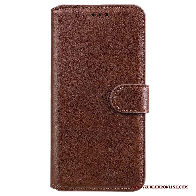 Custodia in pelle iPhone 14 Effetto Pelle Retrò