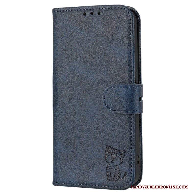 Custodia in pelle iPhone 14 Gattino