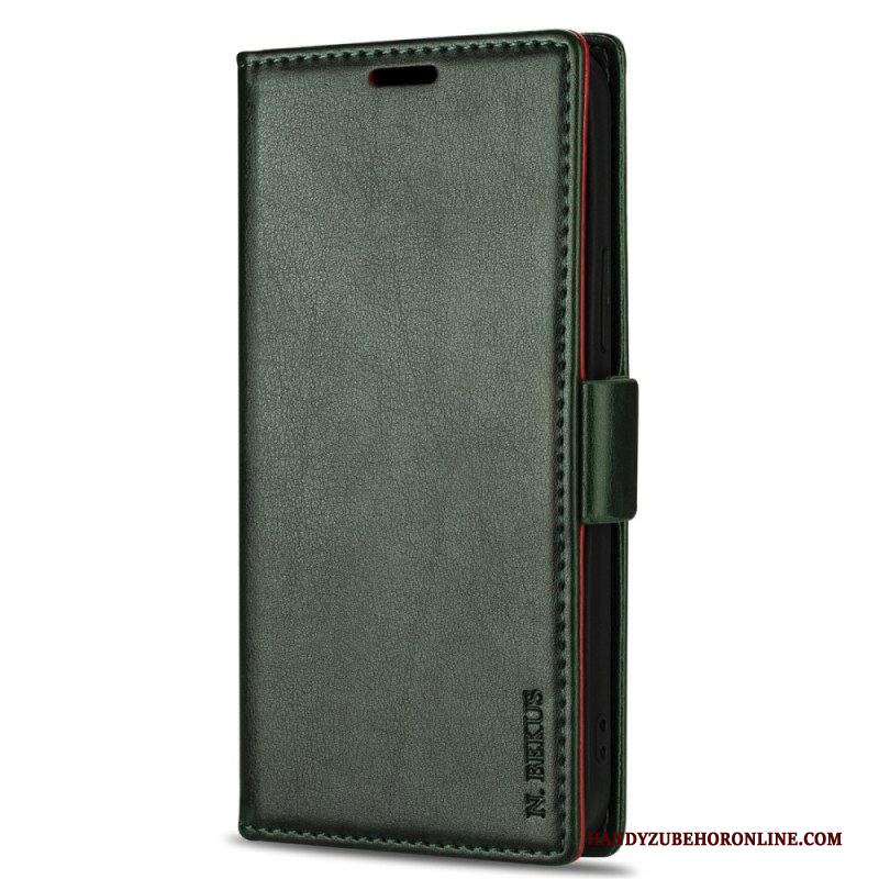 Custodia in pelle iPhone 15 Plus N.bekus Effetto Pelle