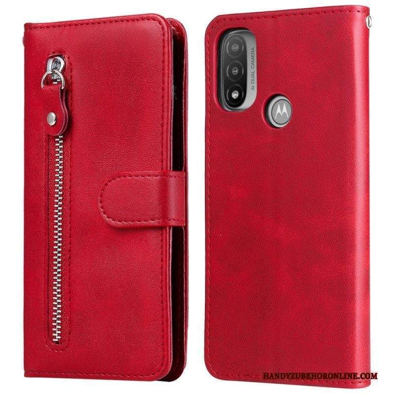 Folio Cover Moto E40 / E30 / E20 Portamonete D'epoca