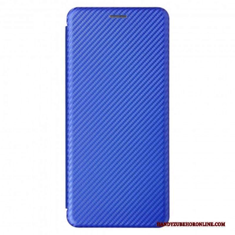 Folio Cover Moto G100 Custodia in pelle Carbonio Siliconico