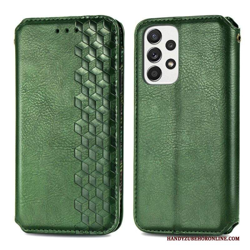 Folio Cover Samsung Galaxy A13 Custodia in pelle Modello 3d Effetto Pelle