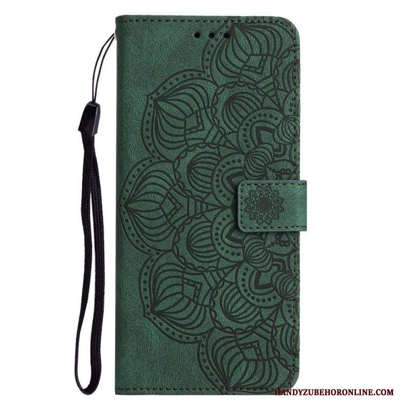 Folio Cover Samsung Galaxy A13 Mandala Strappy Dell'annata