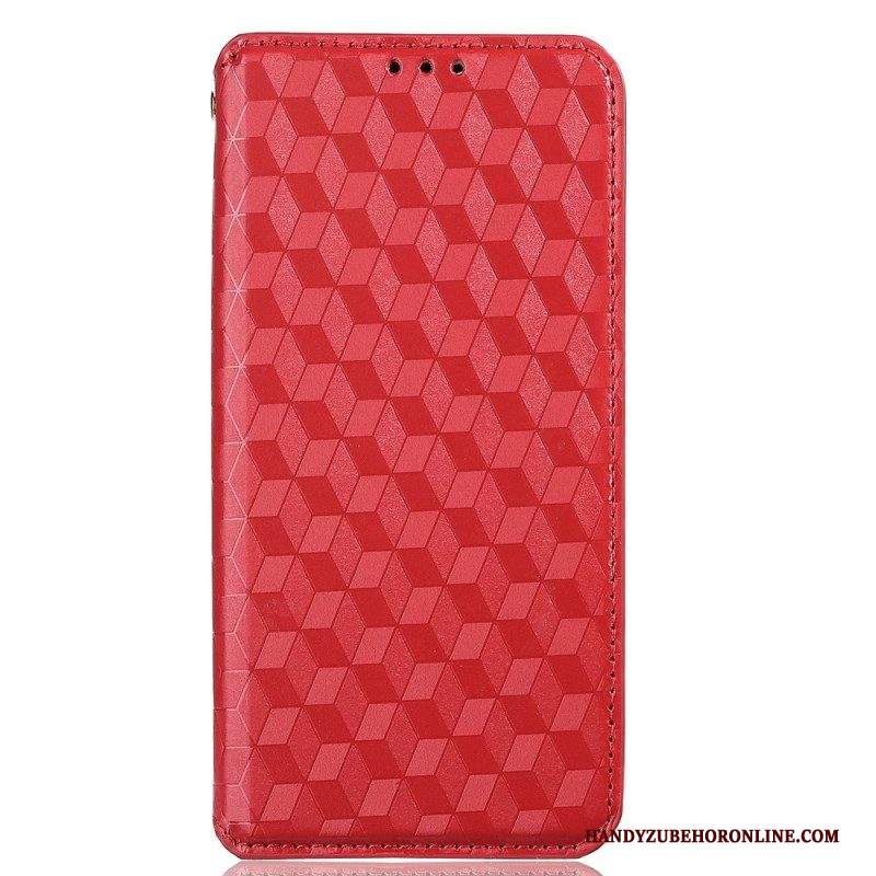 Folio Cover Samsung Galaxy M13 Custodia in pelle Cubi 3d