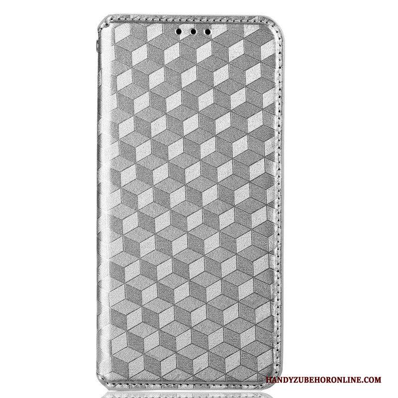 Folio Cover Samsung Galaxy M13 Custodia in pelle Cubi 3d