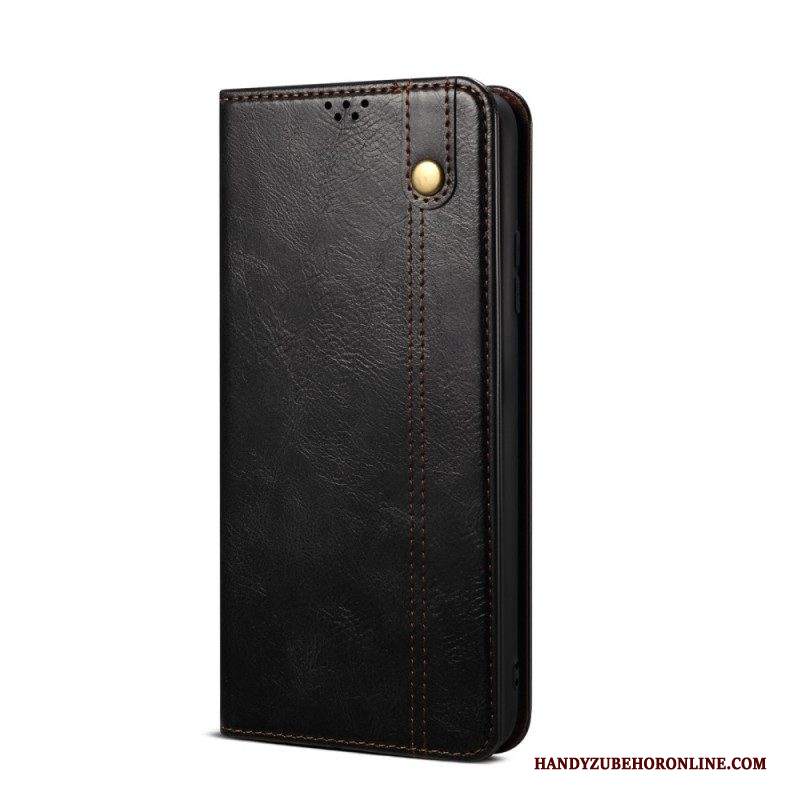 Folio Cover Samsung Galaxy M32 Custodia in pelle Ecopelle Cerata