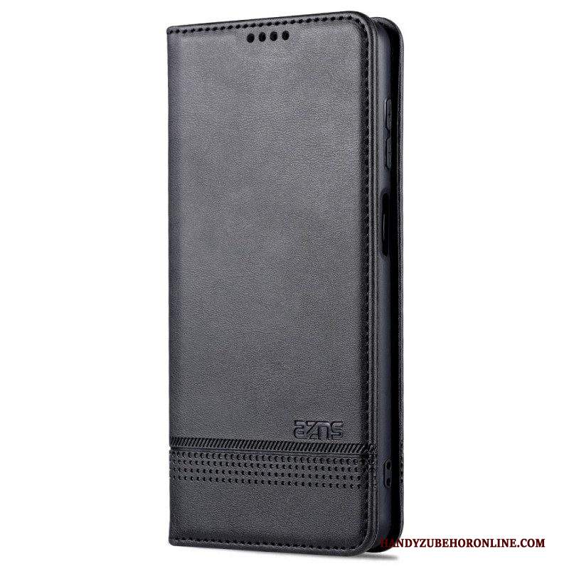 Folio Cover Samsung Galaxy M52 5G Custodia in pelle Azns Effetto Pelle