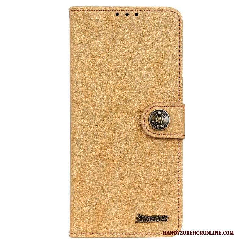 Folio Cover Samsung Galaxy M52 5G Khazneh Crosta Di Cuoio Retrò