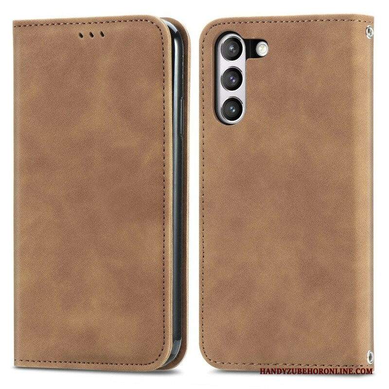 Folio Cover Samsung Galaxy S21 FE Custodia in pelle Ecopelle Vintage
