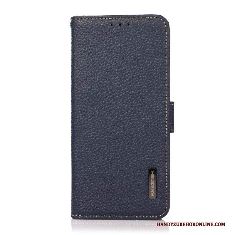 Folio Cover Samsung Galaxy S22 Plus 5G Pelle Litchi Khazneh Rfid
