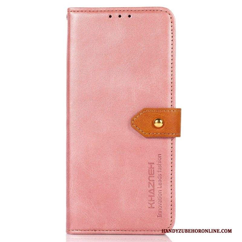 Folio Cover Samsung Galaxy S22 Ultra 5G Ecopelle Con Cinturino Khazneh