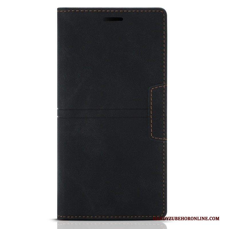 Folio Cover Samsung Galaxy S23 5G Custodia in pelle Chiusura Magnetica Con Cuciture In Pelle Stile