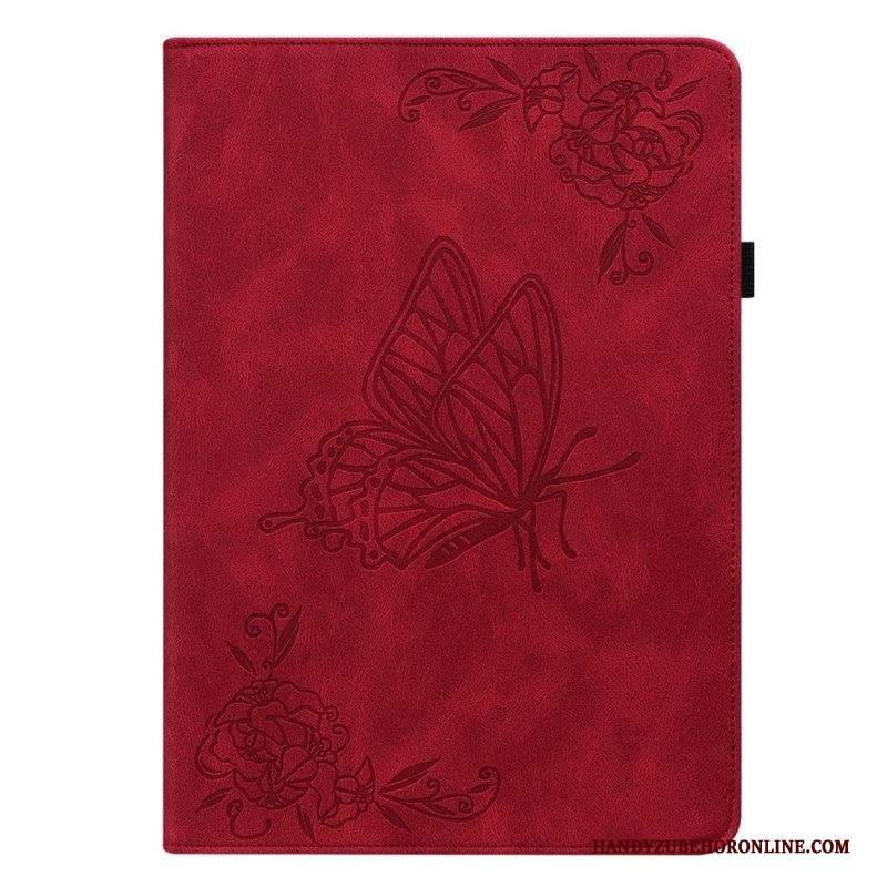 Folio Cover Samsung Galaxy Tab A8 (2021) Motivo Stampato Farfalle