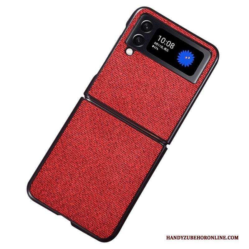 Folio Cover Samsung Galaxy Z Flip 4 Custodia in pelle Effetto Granelli Di Sabbia