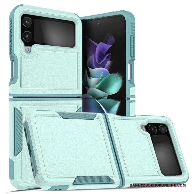 Folio Cover Samsung Galaxy Z Flip 4 Custodia in pelle Stile Opaco Rigido