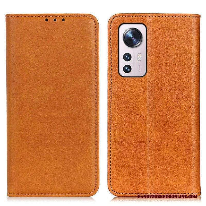 Folio Cover Xiaomi 12 Pro Custodia in pelle Pelle Crosta Eleganza