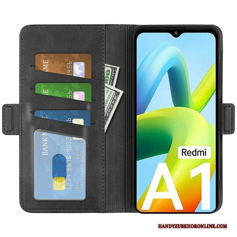 Folio Cover Xiaomi Redmi A1 Custodia in pelle Doppio Lembo