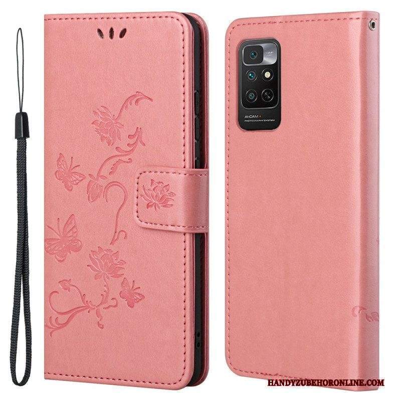 Folio Cover Xiaomi Redmi Note 11 / 11S Cinturino Fiori