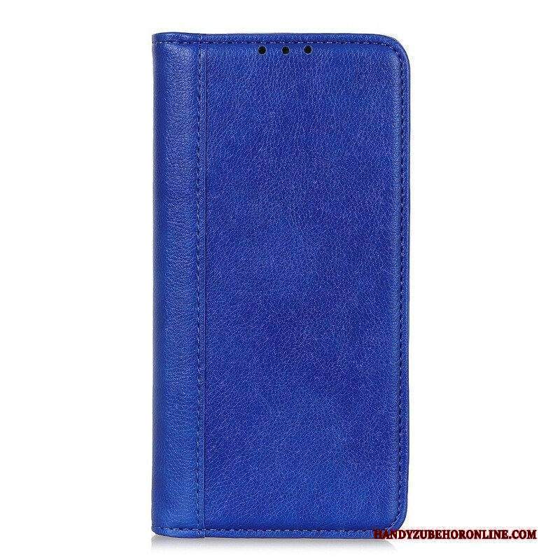 Folio Cover iPhone 13 Mini Custodia in pelle Eleganza Split Litchi Leather