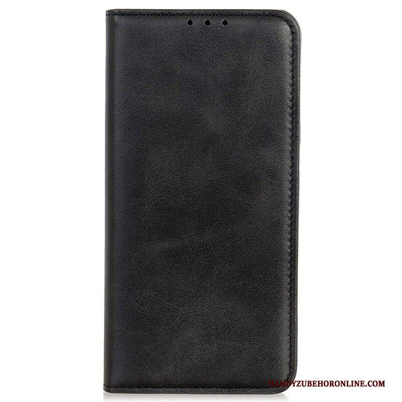 Folio Cover iPhone 13 Pro Max Custodia in pelle Pelle Crosta Litchi