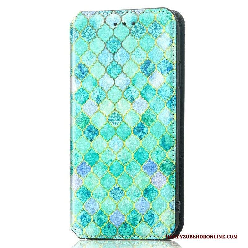 Folio Cover iPhone 13 Pro Max Custodia in pelle Sorprendente Motivo Colorato