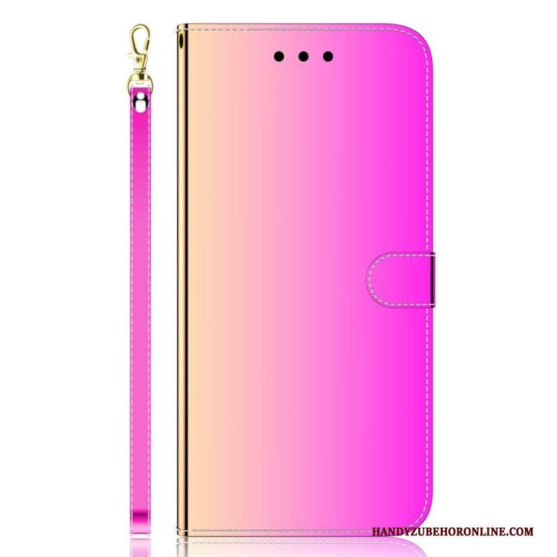 Folio Cover iPhone 14 Copri Specchietto In Ecopelle