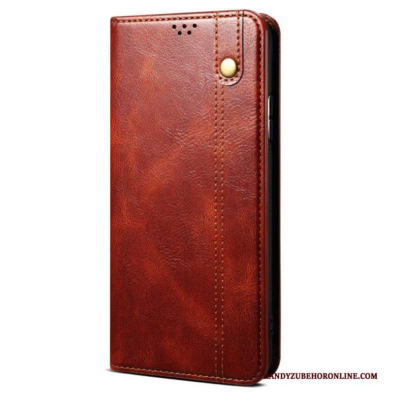 Folio Cover iPhone 14 Custodia in pelle Cera