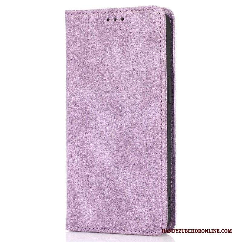 Folio Cover iPhone 14 Custodia in pelle Retrò