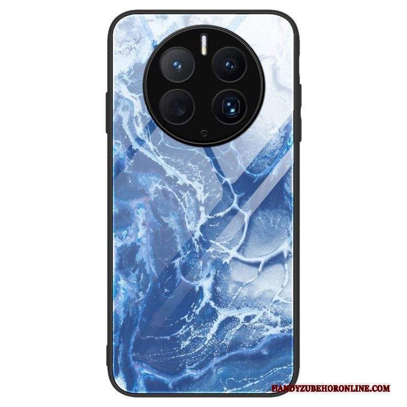Cover Huawei Mate 50 Pro Elegante Vetro Temperato In Marmo