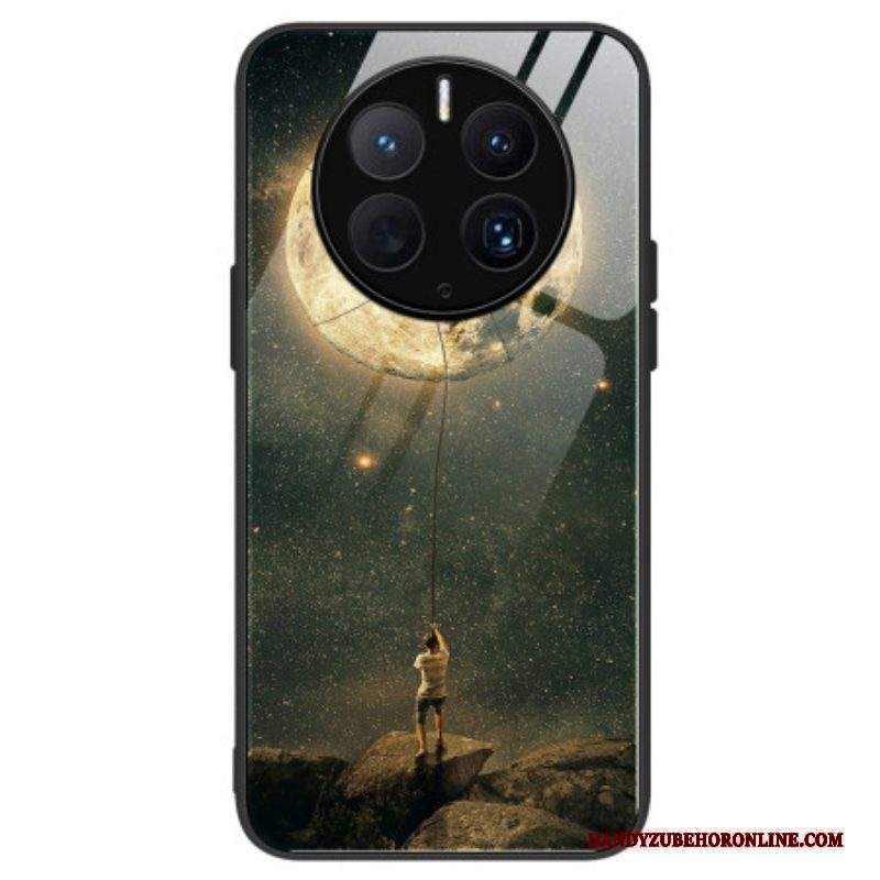 Cover Huawei Mate 50 Pro Luna Uomo In Vetro Temperato