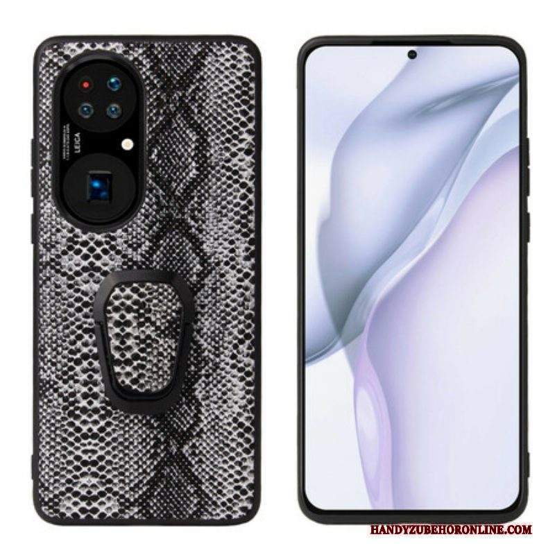 Cover Huawei P50 Pro Porta Anelli Stile Serpente