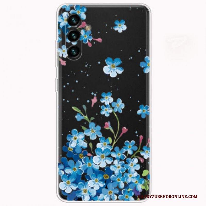 Cover Samsung Galaxy A13 5G / A04s Fiori Blu