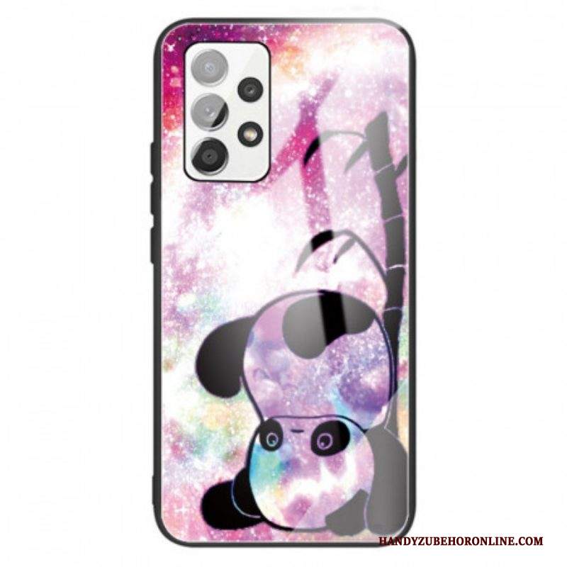 Cover Samsung Galaxy A13 Panda In Vetro Temperato