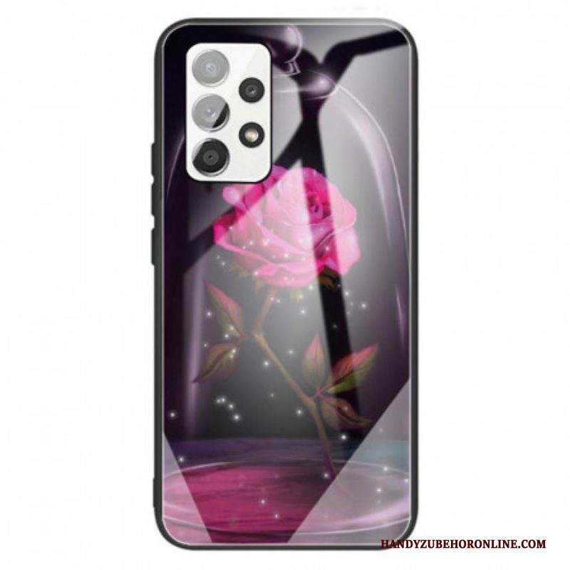 Cover Samsung Galaxy A13 Vetro Temperato Rosa Magico