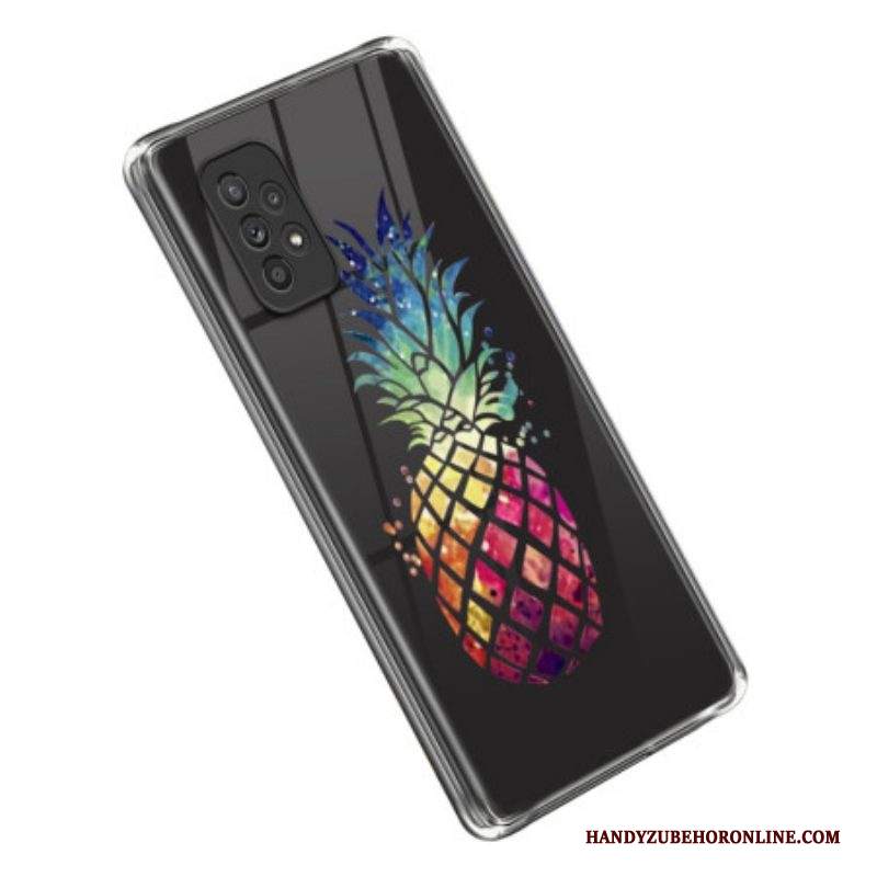 Cover Samsung Galaxy A53 5G Fiori Viola Senza Soluzione Di Continuità