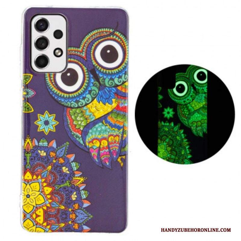 Cover Samsung Galaxy A53 5G Mandala Gufo Fluorescente