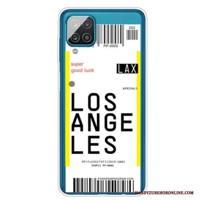 Cover Samsung Galaxy M12 / A12 Carta D'imbarco Per Los Angeles