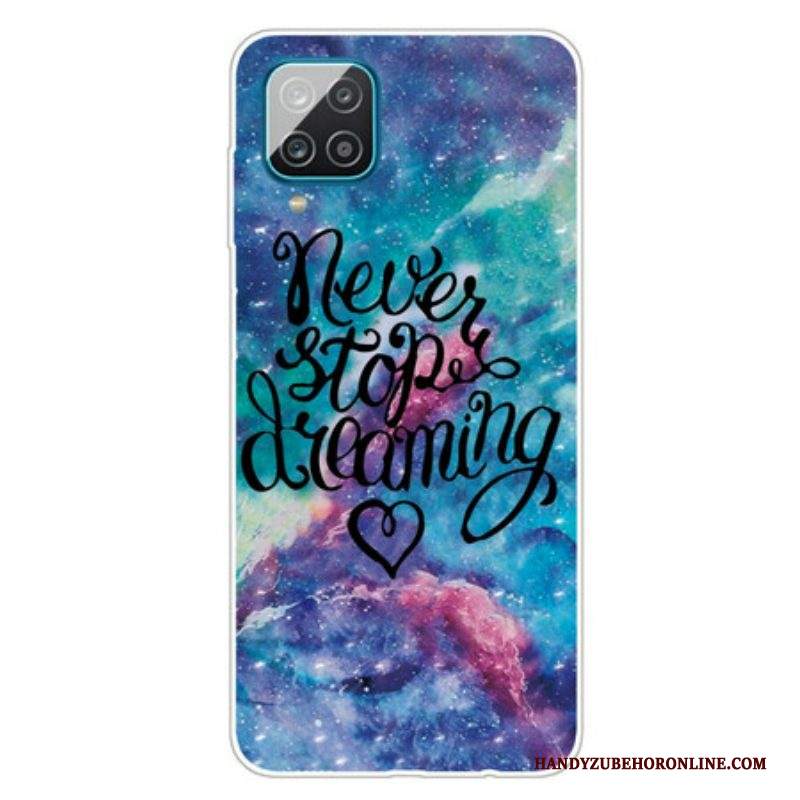 Cover Samsung Galaxy M12 / A12 Non Smettere Mai Di Sognare