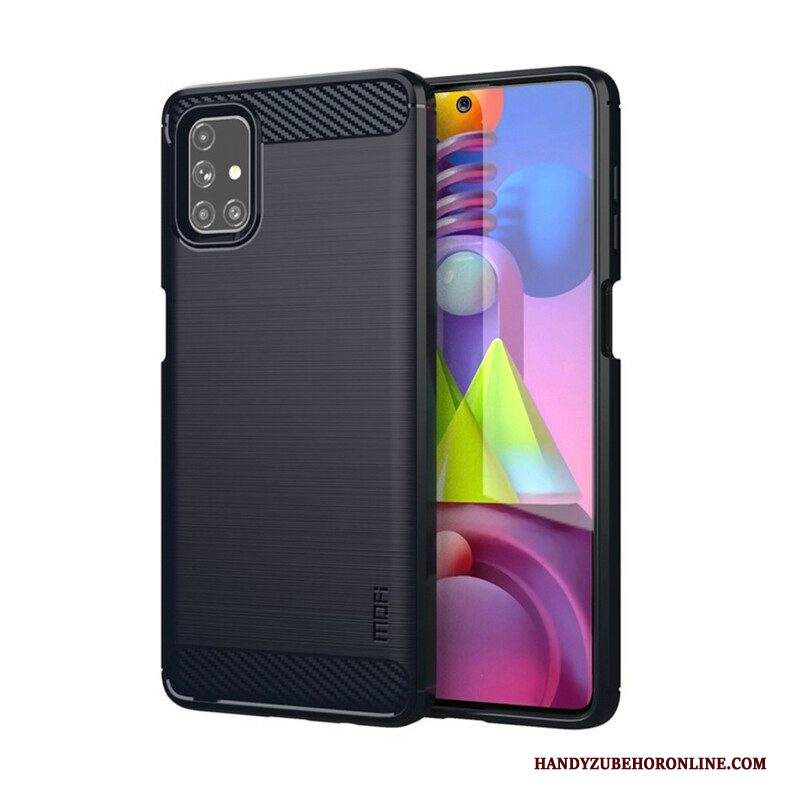 Cover Samsung Galaxy M51 Fibra Di Carbonio Spazzolata Mofi