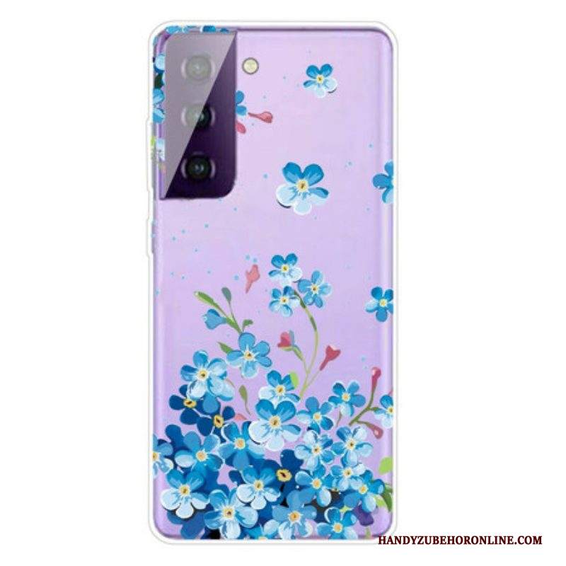 Cover Samsung Galaxy S21 5G Fiori Blu