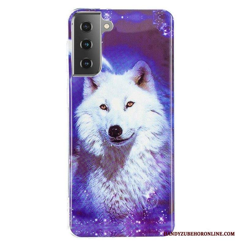 Cover Samsung Galaxy S21 5G Serie Di Lupi Fluorescenti