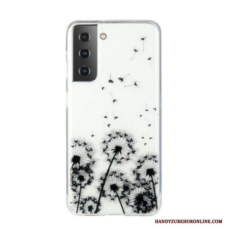 Cover Samsung Galaxy S21 Plus 5G Denti Di Leone Neri Senza Cuciture