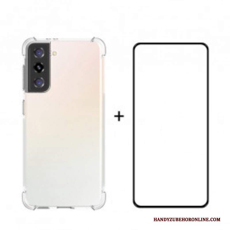Cover Samsung Galaxy S21 Plus 5G Enkay Combo E Vetro Temperato