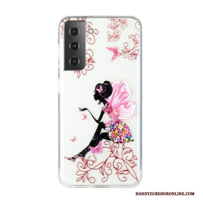 Cover Samsung Galaxy S21 Plus 5G Fata Dei Fiori Trasparente