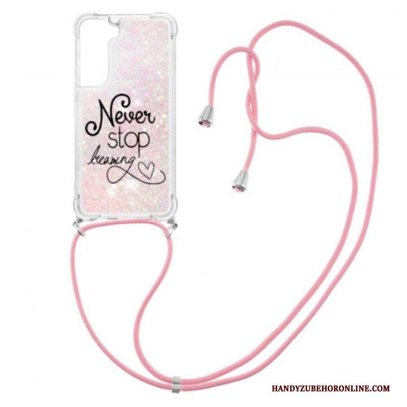 Cover Samsung Galaxy S22 5G Never Stop Glitter Coulisse