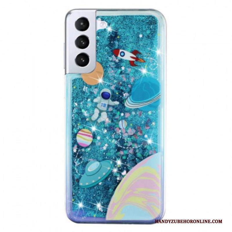 Cover Samsung Galaxy S22 5G Paillettes Spaziali